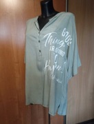 Koszulka bawełniana Made In Italy jak nowa zielona damska bluzka