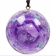 NASZYJNIK WISIOR ORGONIT AMETYST PIĘKNY PREZENT TRANSFORMACJA HARMONIZACJA