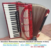 Akordeon Weltmeister SEPERATO Standard 120 Basów 4 chóry Stan BDB