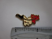 Magnes na lodówkę  - 470g WYSPA ŚW. BARTŁOMIEJA Saint Barthelemy Metal mapa