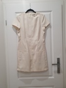 sukienka mini z podszewką lato H&M ecru