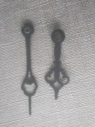 Wskazówki metalowe zegara czarne do tarczy 15 cm. 