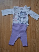 Komplet "Fioletowo" body+spodenki z falbankami roz 62 st. bdb + OPAKOWANIE