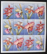 !!! GRENADA KWIATY STORCZYKI, ORCHIDEE- SERIA W ARKUSZACH - CZYSTE**!!! 