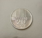 Stara moneta kolekcjonerska 20 zł z roku 1974 /bez znaku mennicy/