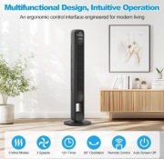 PALINTH Wentylator kolumnowy 100cm 3 prędkości pilot 50W