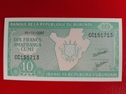 Burundi 10 Franków 2007r. P-33e.2 UNC 