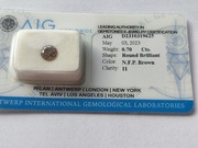 Diament 0.7 ct N.F.P.Brown I1 wysyłka gratis 