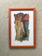 Rysunek, Obrazek pastelami w ramce 19x28,5 cm