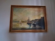 Obraz olejny na płótnie 79x59 cm w ramie drewnianej