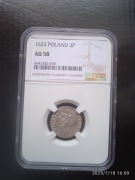 Zygmunt 3 Waza półtorak Bydgoszcz 1623 NGC AU 58