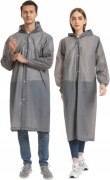 Płaszcz peleryna poncho przeciwdeszczowe one-size 2szt szare