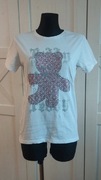T-shirt bluzka z nadrukiem miś cyrkonie mint 