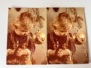 Kartki Boże Narodzenie z kotkiem vintage - 2 sztuki