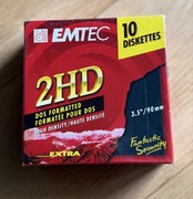 Nowe dyskietki 3,5” 1,44MB EMTEC 2HD 10szt zafoliowane