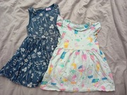 2 sukieneczki dziewczęce rozmiar 92