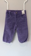 Dziecięce spodnie ala sztruks roz. 62 fioletowe