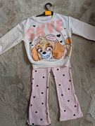 Komplet sky z szeroką nogawka 