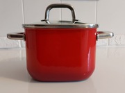 Garnek Silit Quadro z Silarganu – czerwony ok 3,7 litra stan bardzo dobry