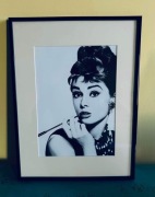 Oprawiony obraz/ druk cyfrowy Audrey Hepburn 