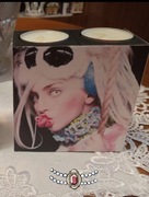 Lady Gaga świecznik drewniany dla fana