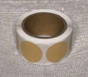 Zaklejki beżowe MATOWE fi 25 mm 250 szt