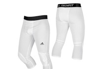 KOSZYKÓWKA Spodenki męskie do koszykówki z ochraniaczami kolan Białe r. 3XL