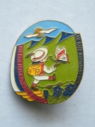 odznaka przypinka z PRL XII Rajd Motylkowy 1979 ZZK-PTTK Gliwice