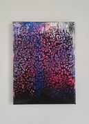 Obraz akryl na płótnie ręcznie malowany, pouring