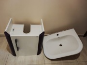 Zestaw Roca - szafka łazienkowa 50 cm z wygodną umywalką 70cm