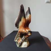 Porcelanowa, antyczna figurka Orła, XIX/XX wiek