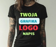 NAPRASOWANKA NAPRASOWANKI LOGO TERMO NAKLEJKA DTF TERMOTRANSFER 20X20