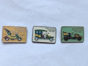 3 odznaki Samochodów.Sygnowane na odwrocie MET 