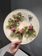 Zabytkowy ozdobny talerz _ wzór 3d _ Saxonia