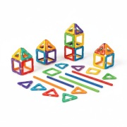 Klocki Magnetyczne Konstrukcyjne 64 Elementy - Kreatywna Zabawa STEM