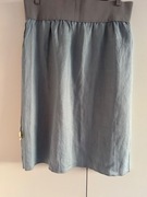 Brunoszka spódnica spódniczka lniana len błękitna niebieska