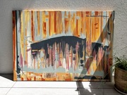 Obraz na płótnie, akryl,100x70,abstrakcja,