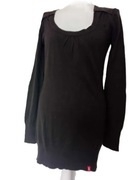 Edc długi damski sweter tunika głęboki dekolt r S/M