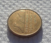Holandia Niderlandy Królowa Beatrycze NLG 5 guldenów złotych 1988 KM# 210