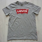 Efektowna koszulka męska t-shirt LEVIS rozmiar S szara