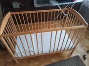 ŁÓŻECZKO DREWNIANE 120x60 DLA DZIECI