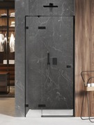 drzwi prysznicowe new trendy avexa 110x200 wnękowe czarne lewe