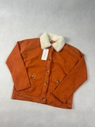 Wygodna elegancka nowa na prezent pomarańczowa z futerkiem jesienna