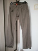 HUGO BOSS ORYGINALNE ŚWIETNE SPODNIE CASUAL KRATKA W30 L34 M PAS 80cm