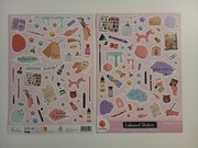 Naklejki planer scrapbooking DecoTime 2 szt. arkusze A4 - farby hobby