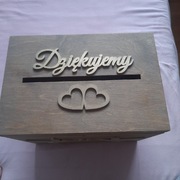 Pudełko na koperty + pudełko na obrączki