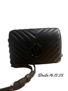 Pinko Torebka Love Click Mini Metal Sheep Nappa Chevron Czarna 100067 A1JE