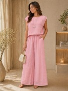 Garnitur komplet włoski damskie szwedy puder róż na komunię uniwersalny 