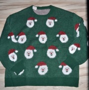 12 *  Świąteczny sweter w Mikołaje  46/48 nowy