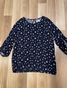 Reserved bluzka w kwiaty z rękawami 3/4 rozmiar M